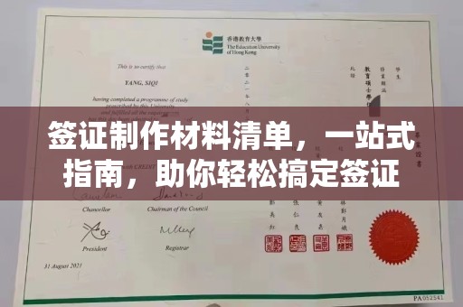 通海签证制作材料清单，一站式指南，助你轻松搞定签证