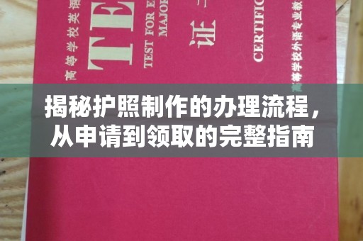 通海揭秘护照制作的办理流程，从申请到领取的完整指南
