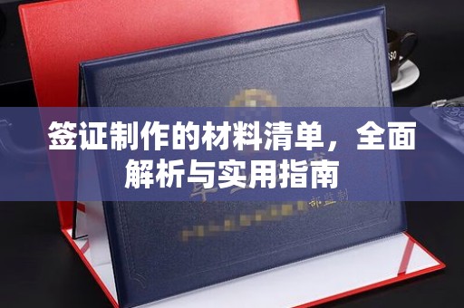 通海签证制作的材料清单，全面解析与实用指南
