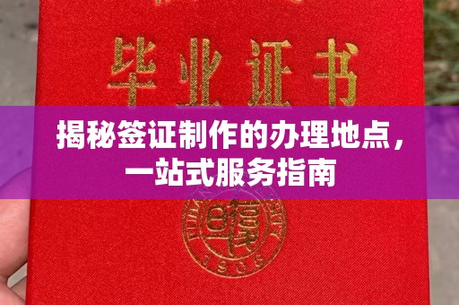 通海揭秘签证制作的办理地点，一站式服务指南